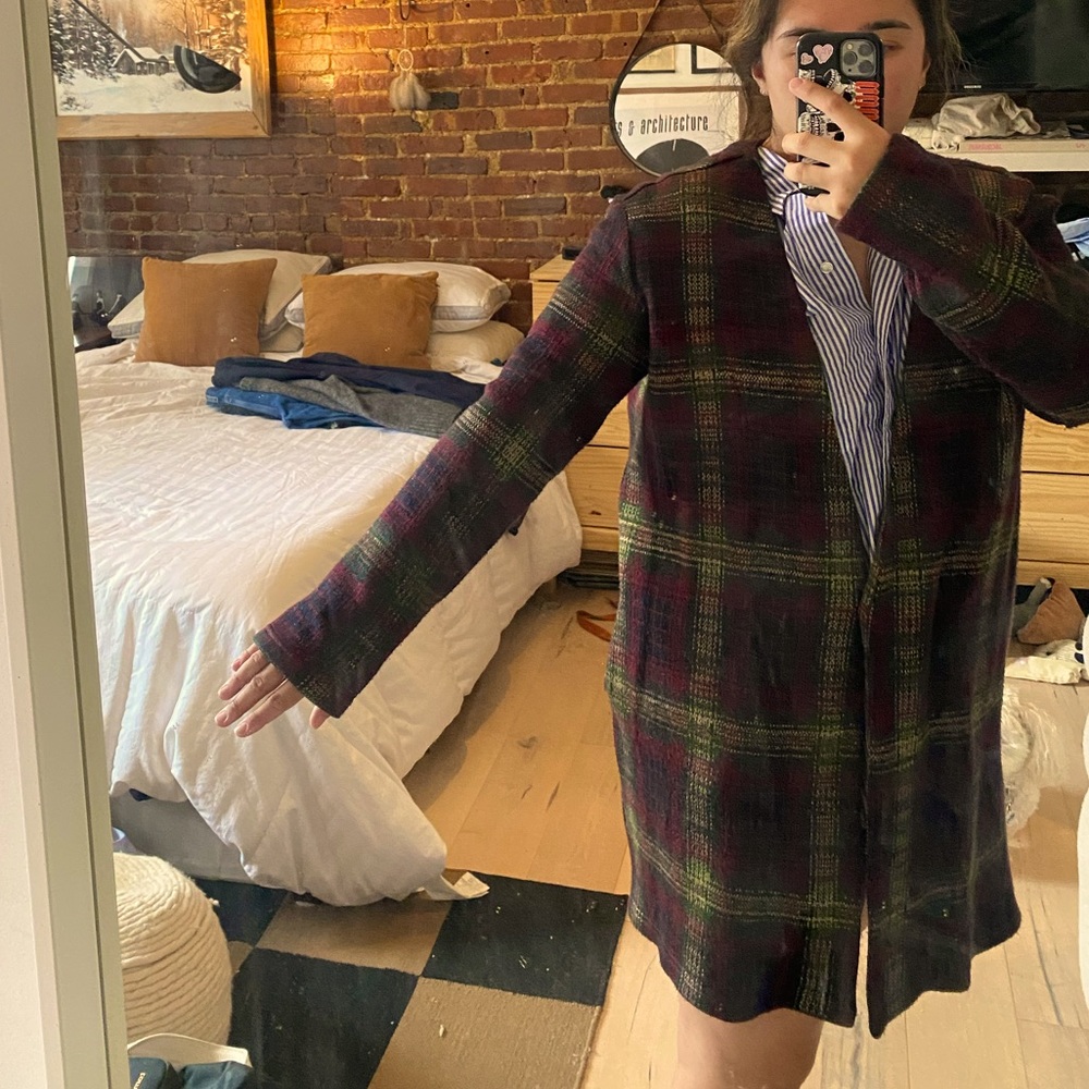 *Spring Sale* UNIF Plaid Duster Sweater Jacket SZ M